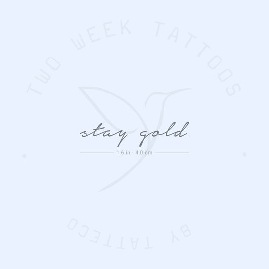 Tatuaje semipermanente Stay Gold - Juego de 2