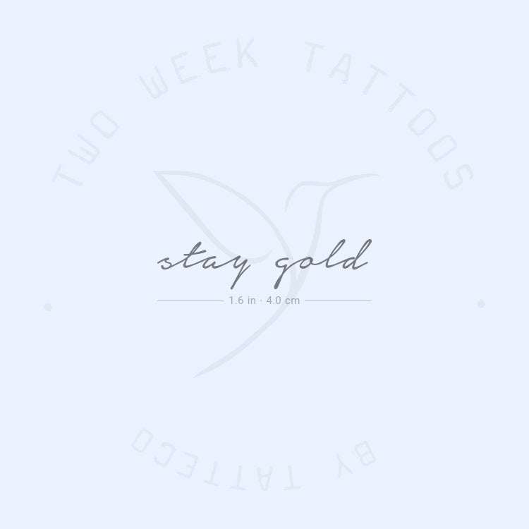 Stay Gold Semi-Permanent Tattoo - Set of 2