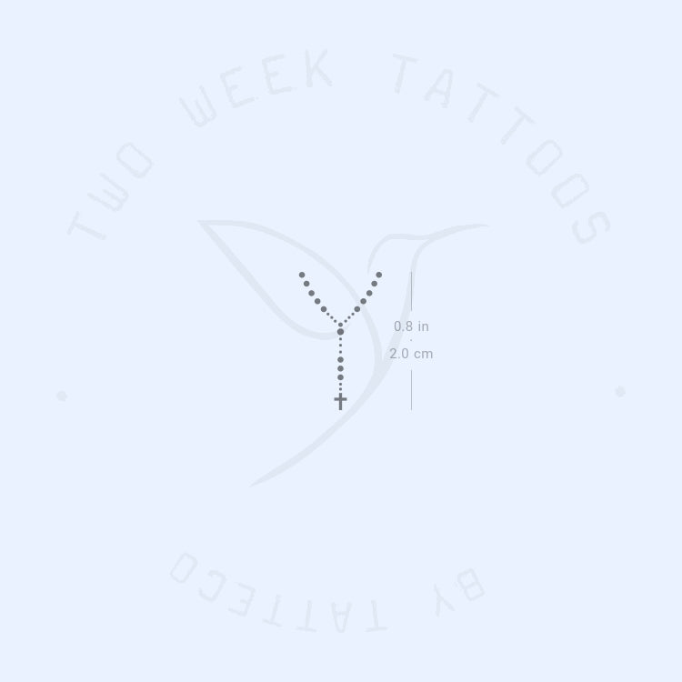Rosary Semi-Permanent Tattoo - Set of 2