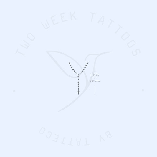 Rosary Semi-Permanent Tattoo - Set of 2