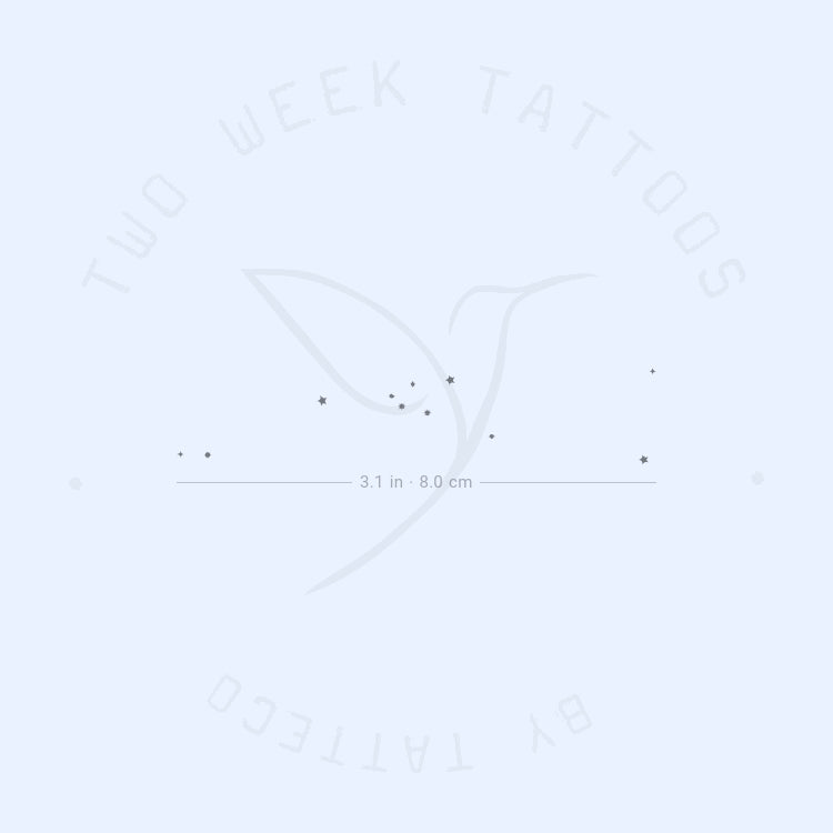 Tatuaje semipermanente minimalista de la constelación de Tauro (juego de 2)