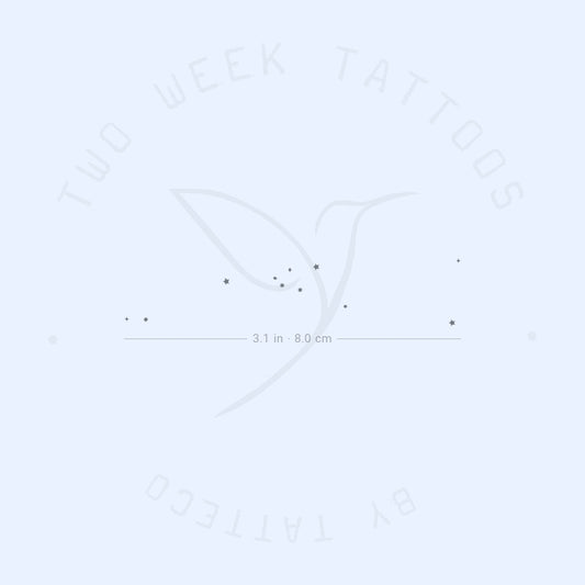 Tatuaje semipermanente minimalista de la constelación de Tauro (juego de 2)