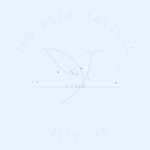 Minimalist Taurus Constellation Semi-Permanent Tattoo - Set of 2