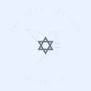 Star Of David Semi-Permanent Tattoo - Set of 2