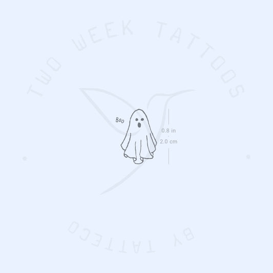 Tatuaje semipermanente de fantasma Boo - Juego de 2