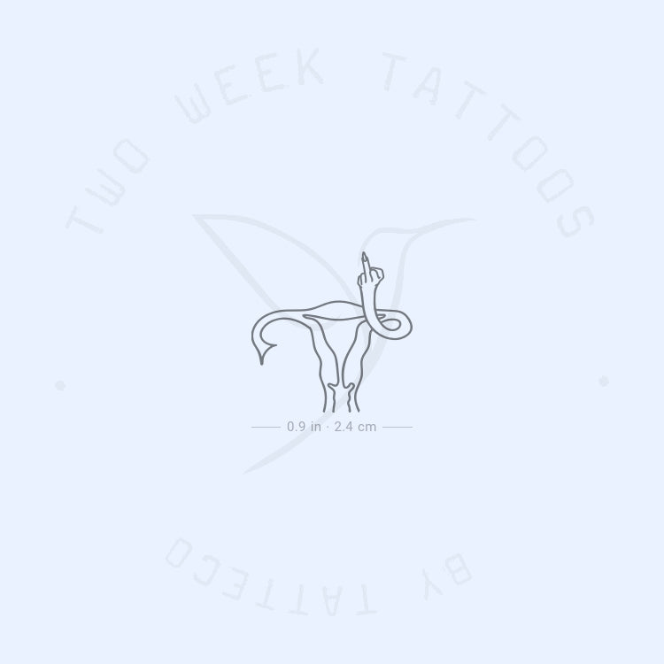 Angry Uterus Semi-Permanent Tattoo - Set of 2
