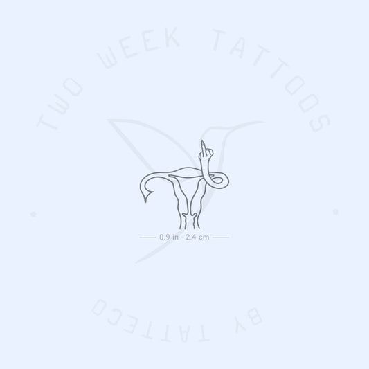 Angry Uterus Semi-Permanent Tattoo - Set of 2