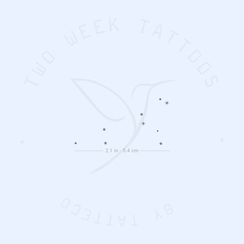 Minimalist Leo Constellation Semi-Permanent Tattoo - Set of 2