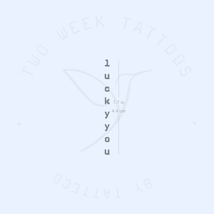Lucky You Semi-Permanent Tattoo - Set of 2