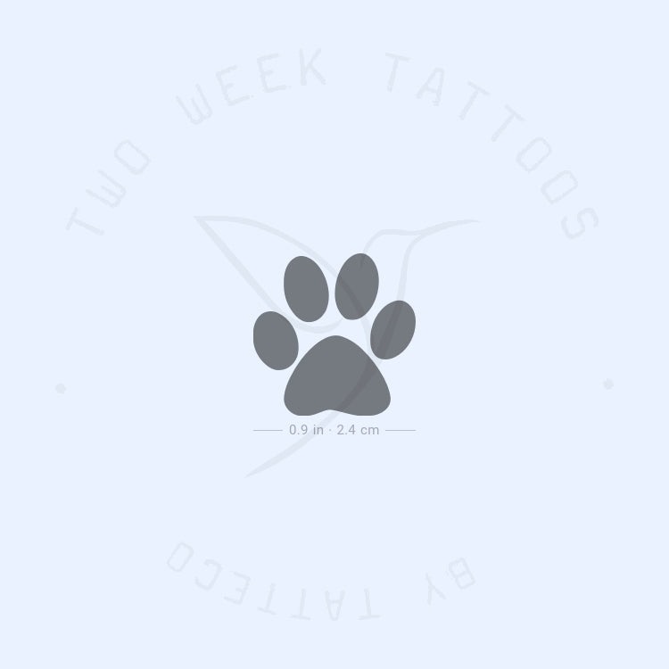 Paw Print Semi-Permanent Tattoo - Set of 2