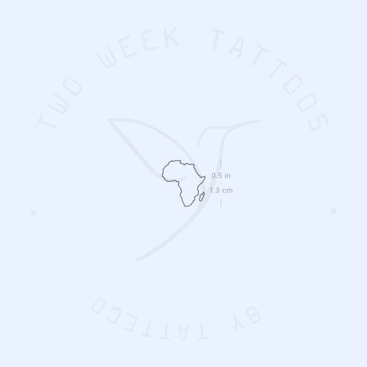 Tatuaje semipermanente de mapa pequeño de África (juego de 2)