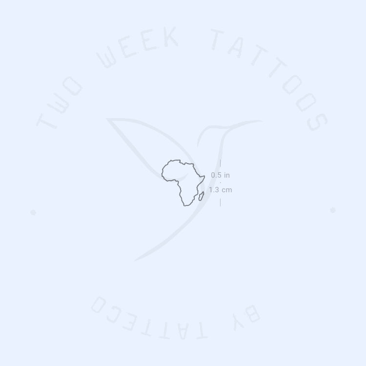 Small Africa Map Semi-Permanent Tattoo - Set of 2
