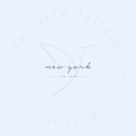 Tatuaje semipermanente de Nueva York - Juego de 2