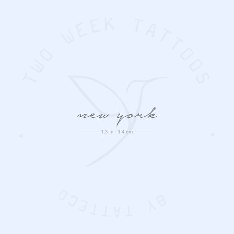 New York Semi-Permanent Tattoo - Set of 2