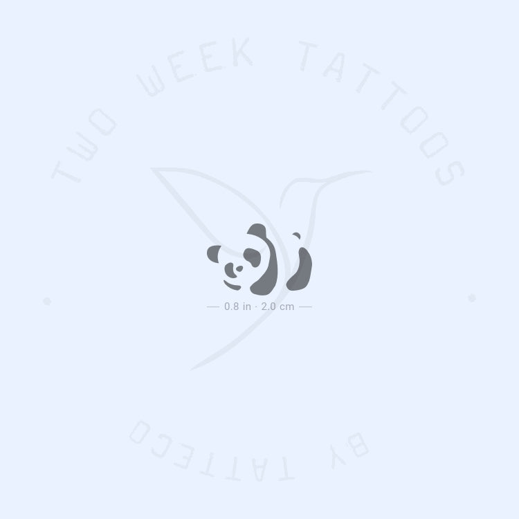 Tatuaje semipermanente de oso panda (juego de 2)