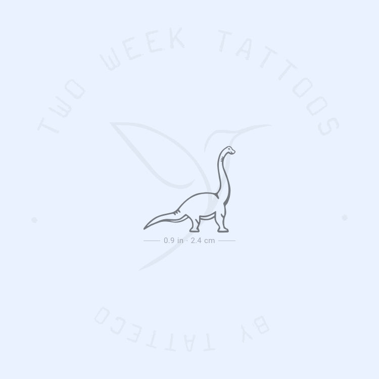 Diplodocus Semi-Permanent Tattoo - Set of 2