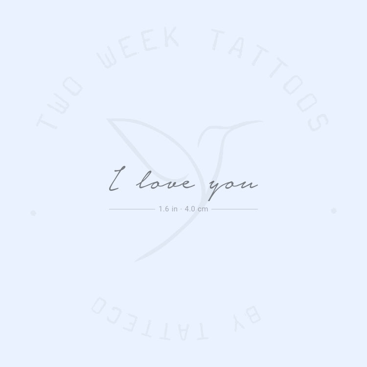 Tatuaje semipermanente "Te amo" - Juego de 2
