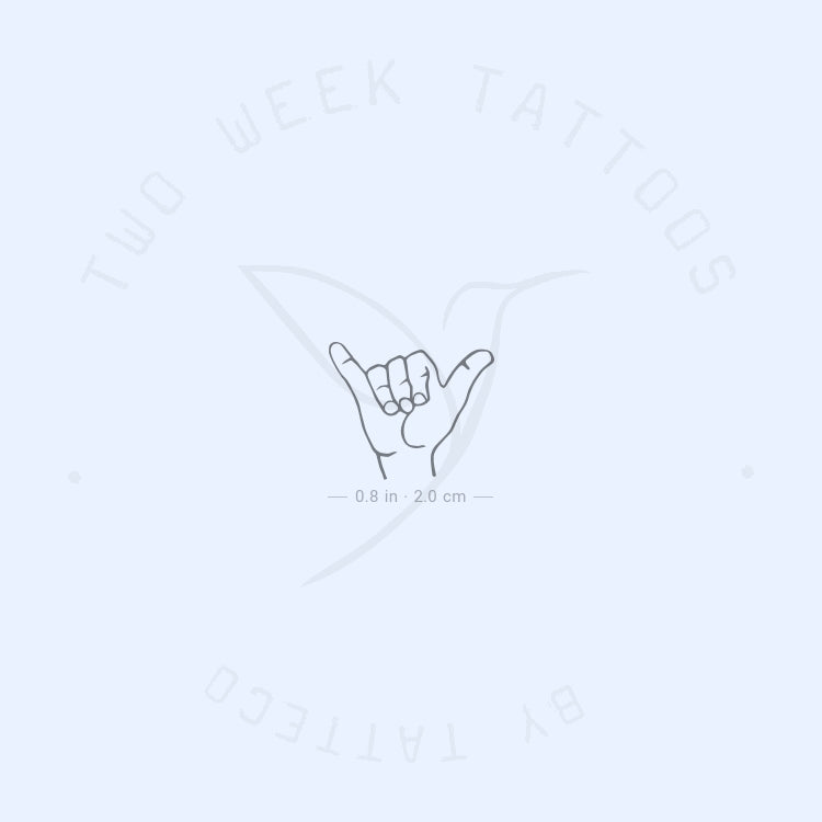 Shaka Sign Semi-Permanent Tattoo - Set of 2