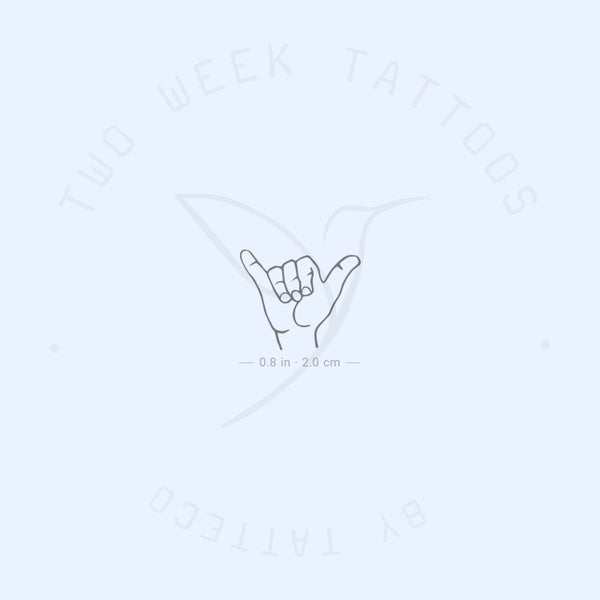 Shaka Sign Semi-Permanent Tattoo - Set of 2