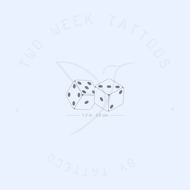 Dice Semi-Permanent Tattoo - Set of 2