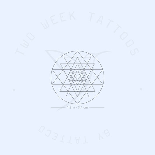 Sri Yantra Semi-Permanent Tattoo - Set of 2