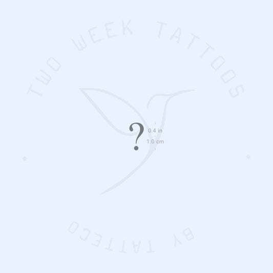 Tatuaje semipermanente de signo de interrogación (juego de 2)