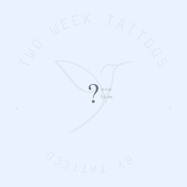 Question Mark Semi-Permanent Tattoo - Set of 2
