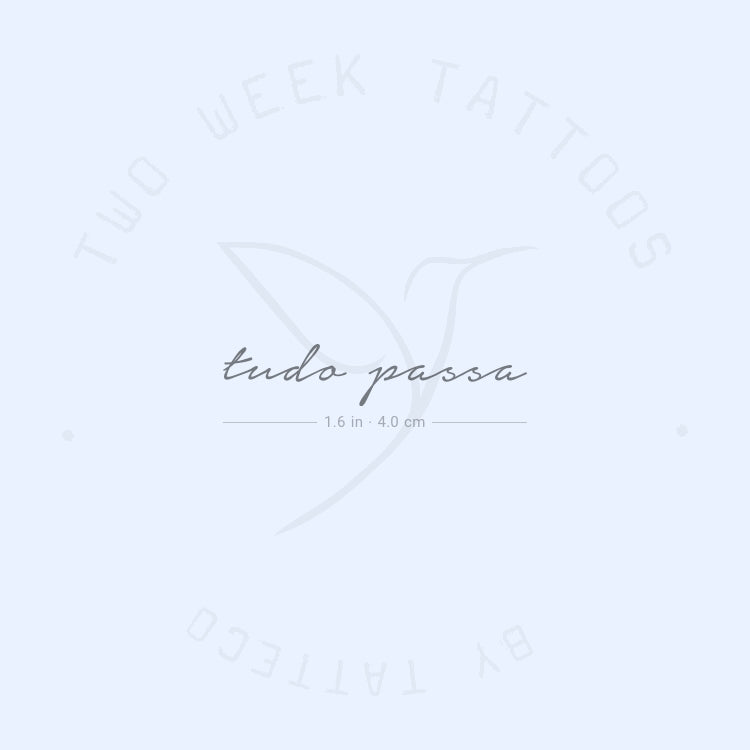 Tatuaje semipermanente Tudo Passa - Juego de 2