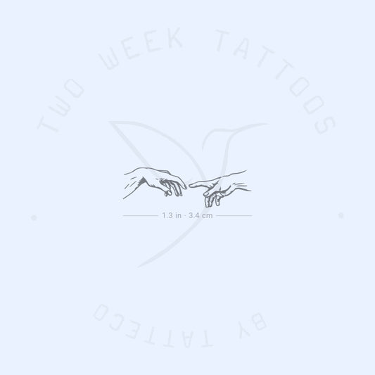 Tatuaje semipermanente "Creación de las manos de Adán" (juego de 2)