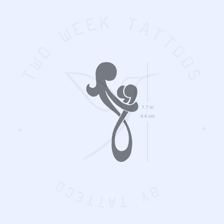 Mother And Two Sons Semi-Permanent Tattoo - Set of 2