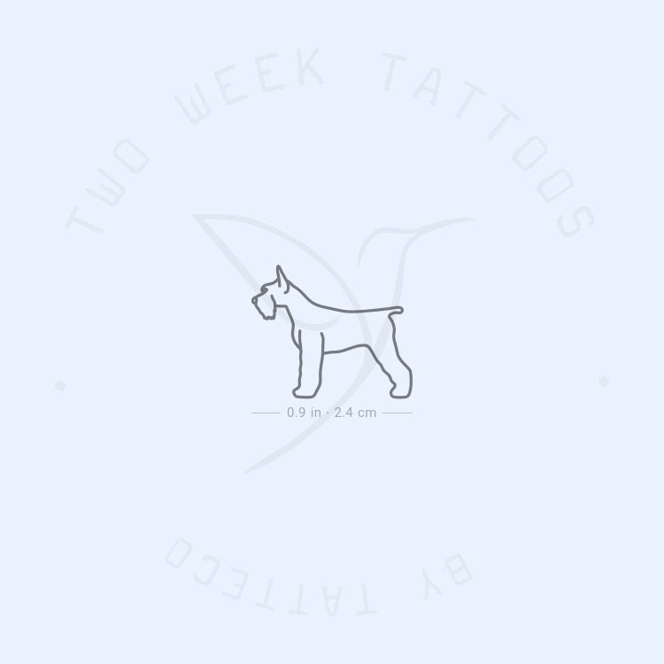 Tatuaje semipermanente de Schnauzer - Juego de 2