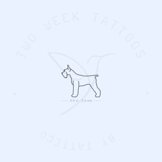 Schnauzer Semi-Permanent Tattoo - Set of 2