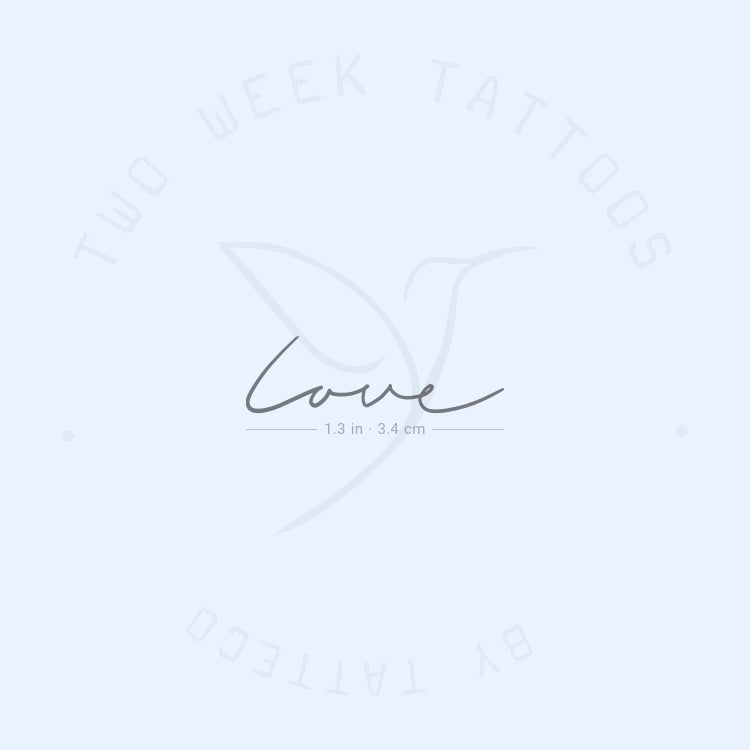 Handwritten Love Semi-Permanent Tattoo - Set of 2