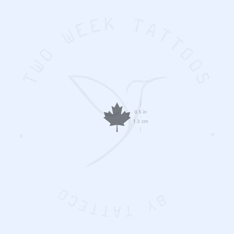Black Canada Maple Leaf Semi-Permanent Tattoo - Set of 2