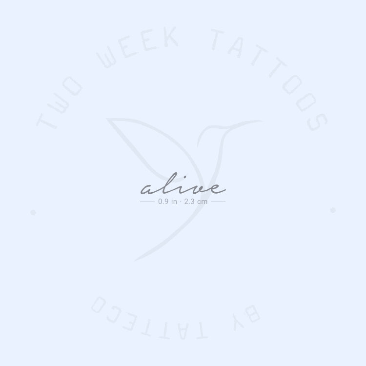 Small Alive Semi-Permanent Tattoo - Set of 2
