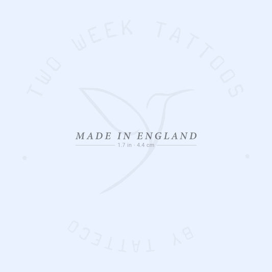 Made In England Semi-Permanent Tattoo - Set of 2