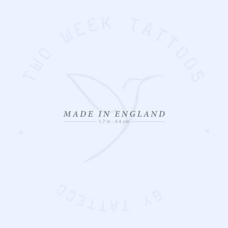 Made In England Semi-Permanent Tattoo - Set of 2