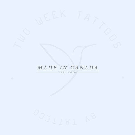 Made In Canada Semi-Permanent Tattoo - Set of 2