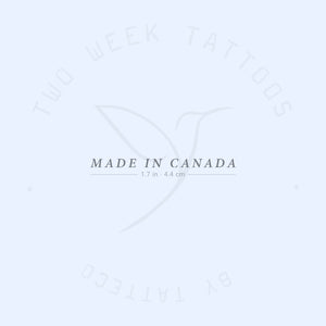 Made In Canada Semi-Permanent Tattoo - Set of 2