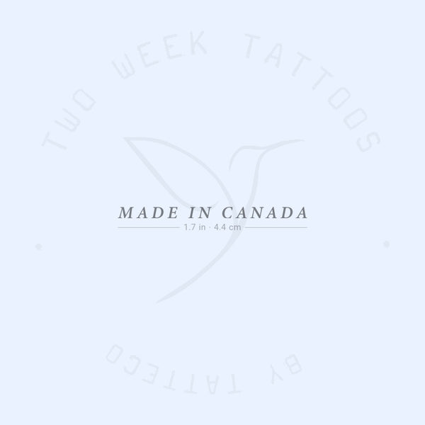 Made In Canada Semi-Permanent Tattoo - Set of 2