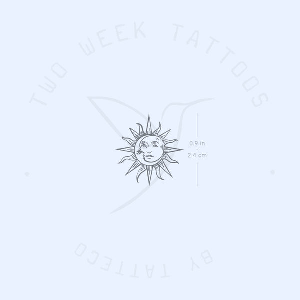 Sun And Moon Semi-Permanent Tattoo - Set of 2