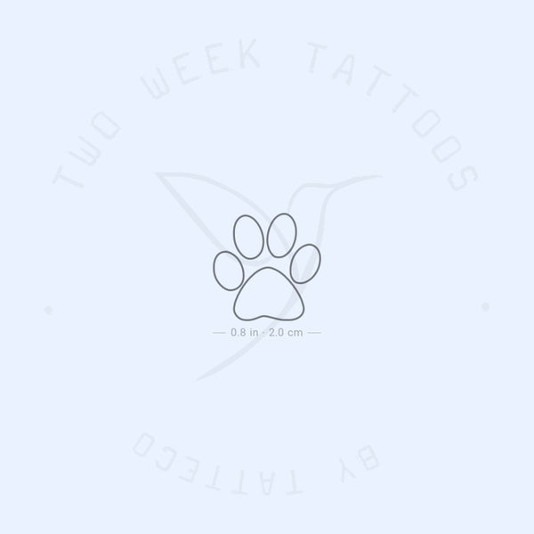 Paw Outline Semi-Permanent Tattoo - Set of 2