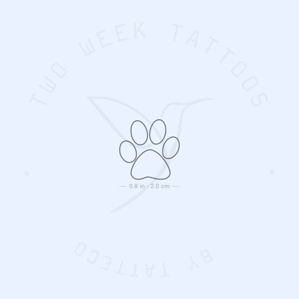 Paw Outline Semi-Permanent Tattoo - Set of 2