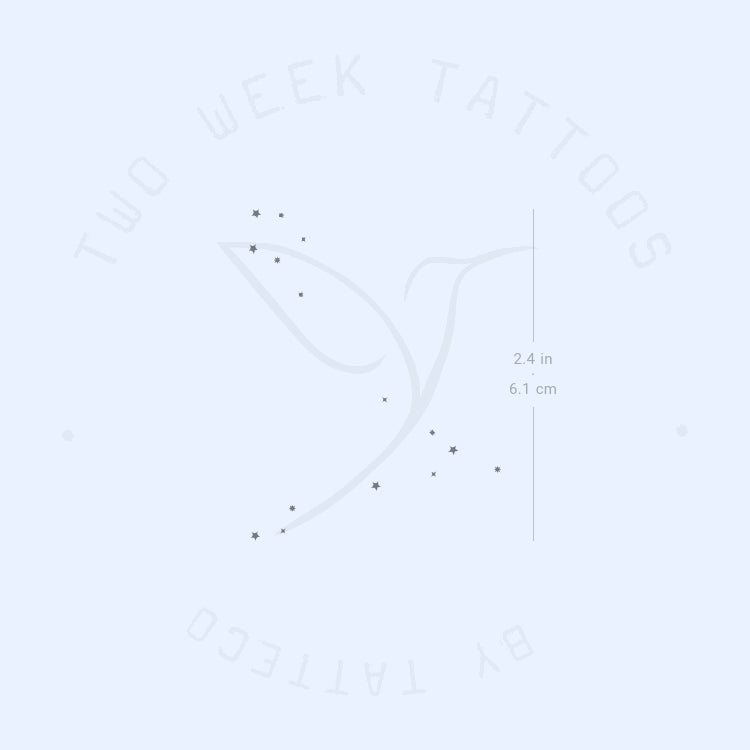 Minimalist Pisces Constellation Semi-Permanent Tattoo - Set of 2