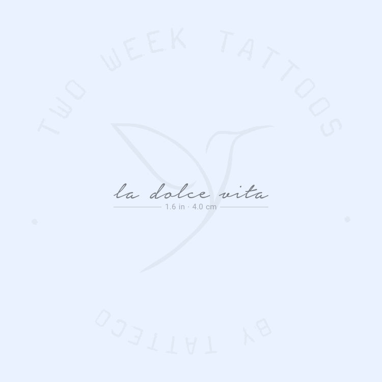 La Dolce Vita Semi-Permanent Tattoo - Set of 2