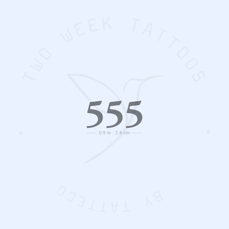 555 Semi-Permanent Tattoo - Set of 2