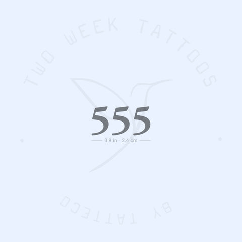 555 Semi-Permanent Tattoo - Set of 2