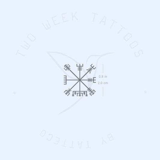Tatuaje Semipermanente Vegvísir Pequeño - Juego de 2