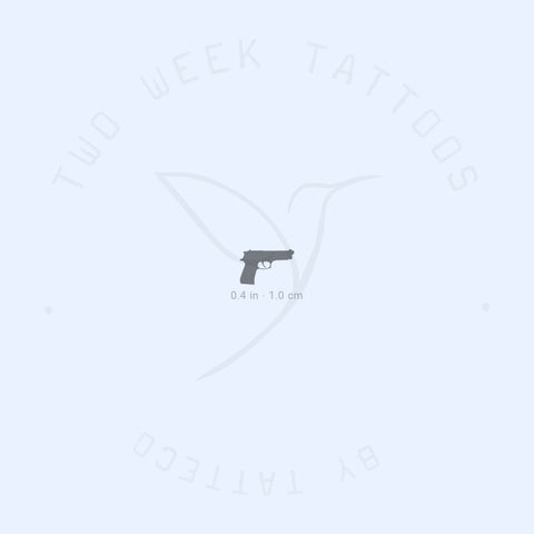 Tiny Gun Semi-Permanent Tattoo - Set of 2