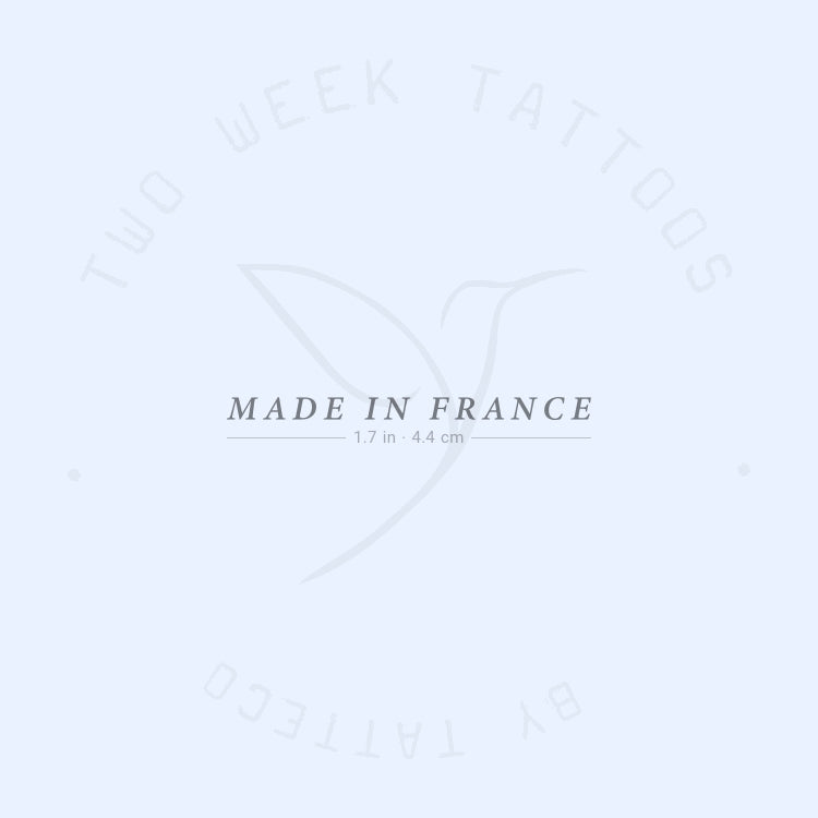 Tatuaje semipermanente hecho en Francia - Juego de 2